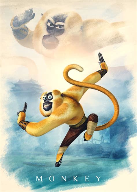 who plays monkey in kung fu panda|More.